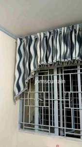 Valance curtain printed with tassle