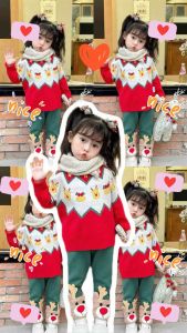 🎄🎅🏻🧑🏻‍🎄🎄พร้อมส่ง‼️ชุดเซ็ตคริสต์มาส☃️เสื้อผ้าแฟชั่น ลายกวางเรียนเดียร์🦌❄️ ราคาใช้ส่วนผู้หญิง และเด็กผู้ชาย แบบความชุดเดียว์ให้สวยงาม พร้อมส่งอย่างมาส