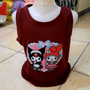 Singlet tank top anak perempuan motif lucu sanrio kuromi & melodi buat usia 2-10 tahun