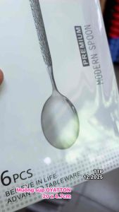 Muỗng súp OYATTON / muỗng ăn inox 304 chạm khắc hoa văn.