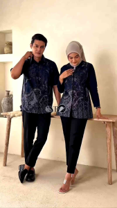 COUPLE MOTIF BATIK PASANGAN BAJU SARIMBIT LEBARAN  COUPLE KEKENIAN TERBARU HEM DAN BLOUSE SERAGAM KANTOR MOTIF KEREN HARGA YANG TERTERA SUDAH HARGA SEPASANG BISA REQUEST UKURAN