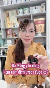 Kem Nám Đêm MELANIN BLOCK LYCOS Kem Nám Lycos - Phiên bản nâng cấp (thẩm thấu nhanh hiệu quả vượt trội): giảm thâm nám tàn nhang dưỡng trắng da Phục hồi da lão hoá