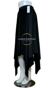 Rok Panjang Simetris Flare Mayung Tidak Nerawang Bahan Kain Spandek Ballon Premium