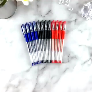 Pena Gel 0.5 mm Standard Pulpen Alat Tulis Bolpoin Cair Perlengkapan Sekolah Kantor