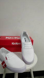 sneaker wanita non tali KCR.08 navy putih sol tebal
