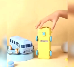 Botol air minum anak sekolah portabel bentuk bus kapasitas 500ml tali panjang / baby water car bottle lucu / botol air minum anak sekolah viral kode 488