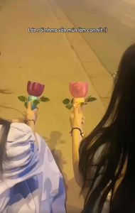 Đồ Chơi Cây Thổi Bong Bóng Hình Hoa Hồng Chơi Trung Thu Cho Bé