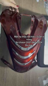Mặt nạ thay thế 3 sọc xi trắng xe Vision 2021 đến 2024