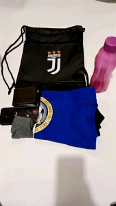 Tas Serut Pria Stringbag Selempang Olahraga Logo Juventus | Liga Italia | Tas Travel Serut Waterproof Resleting