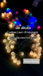 6M 40LED USB Ball Light String Waterproof Outdoor Wedding Party Christmas Holiday Decoration Lamp Festival Lighting