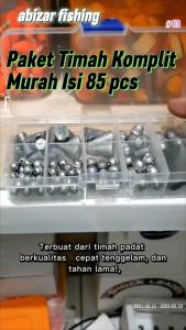 [Terlaris] Paket Timah Pancing Komplit Lengkap dengan Kotak Isi 130pcs – Hemat & Praktis