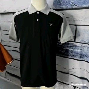 Áo polo nam vải thun cá sấu 100% cotton 4c size từ 55-95kg phối vai tay năng động.
