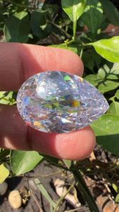 89 กะรัต พลอย เพชรรัสเซีย หนักรวม 30X20 มม CUBIC ZIRCONIA CZ เพชร สีขาว ทรงกลม