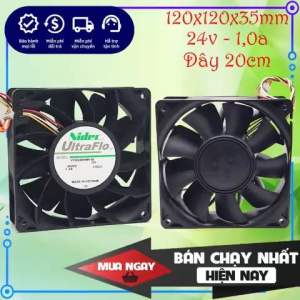 Quạt tản nhiệt Nidec 24v 10a 12cm (120x120x35mm) chính hãng mới