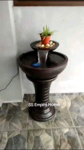 S44 A Curve Feng Shui Water Fountain Pond Kolam Air Sandstone Garden Water Feature Balinese 风水流水喷泉瀑布池 Fish Waterfall