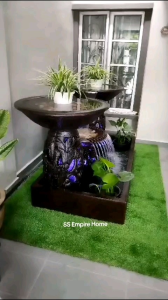 S34 Brown 6x3 Spotlight Feng Shui Water Pond Kolam Air Sandstone Garden Water Feature Balinese 风水流水喷泉瀑布池 Waterfall