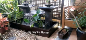 S2 Feng Shui 6x3 Water Pond Fountain Kolam Air Sandstone Garden Water Feature Balinese Deco Fish Waterfall