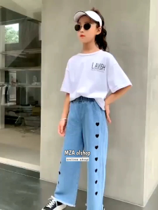 CELANA MOTIF BORDIL/CELANA KULOT LOSSE ANAK ANAK TANGGUNG MOTIF BORDIL LOVE PERCAK/KULOT JEANS ANAK TANGGUNG CELANA JEANS ANAK /KIDS DENIM PALLAZO GIRL/JEANS KEKINIAN USIA 7-12 TAHUN/CELANA KULOT MODEL BARU/CELANA JEANS PANJANG/CELANA KULOT KARGO