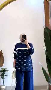 NEW AMIRA SET VIRAL SETELAN KNIT WANITA TERLARIS ONESET KAOS KEKINIAN