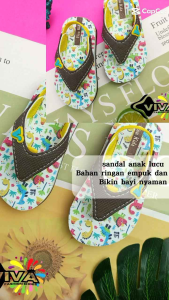 Sandal Jepit Anak Laki Laki Perempuan Sendal Bayi Balita Kids Slippers DINO BABY SHARK