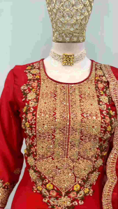 [PRE-ORDER] Ready Made Chinnon Embroidered Work Palazzo Suit (Delivery 10 days )