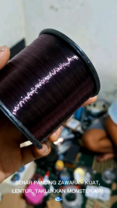 SENAR PANCING SUPER KUAT KECIL KUAT 15 KG 1800 METER SUPER KUAT ANTI KERITING COKELAT TUA ZAWARA FISHINGLINE