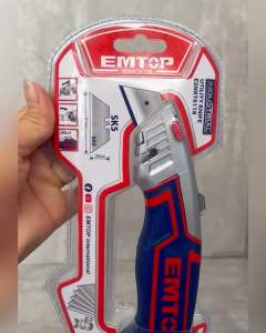 EMTOP มีดอเนกประสงค์ มีดคัตเตอร์ ขนาด 7 นิ้ว พร้อมใบมีด SK5 5 ใบ รุ่น ESNKT6118 (UTILITY KNIFE)