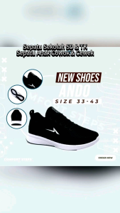 SEPATU ANDO TALI HITAM PUTIH PUTIH SEPATU PABRIKAN