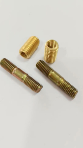 น๊อตเสาเสื้อ/น๊อตคอท่อ STD m8xm8 ยาว 40 มิล น๊อตยึดคอท่อไอเสียรถมอเตอร์ไซต์/น๊อตคอท่อไอเสียรถมอเตอร์ไซต์ สำหรับงานซ่อมรถ