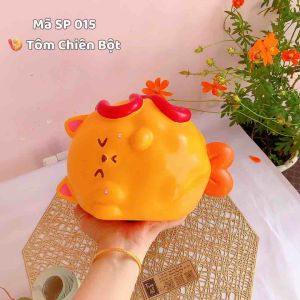 (17x19x24cm) 🍤 Tôm Chiên Bột - Mã SP 015 Heo đất cho người sành ăn ống tiết kiệm hình thức ăn
