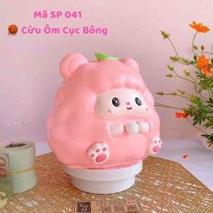 (20x18x18cm) 🧶 Cừu Ôm Cục Bông - Mã SP 041 heo đất Cừu chiếc lá chất thạch cao Có video cận cảnh chất liệu