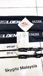 SKYGITZ MALAYSIA Orca Performance GOLDEN FISHGANG Solid Carbon UL Ultra light Spinning Casting Rod MALAYSIA STOCK