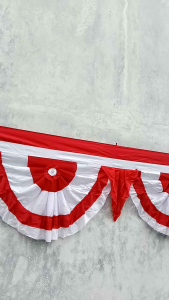 Bendera Background Cantik 10 Gelombang merah putih panjang full Abutay