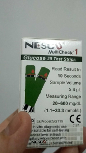 NESCO GULA DARAH STRIP/BLOOD GLUCOSE ISI 25
