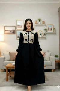 Winda MIDI dress bahan Rib knit japan premium model terbaru kekinian viral terlaris jumbo busui