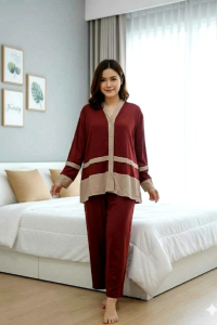 one set jelita setelan celana wanita dewasa jumbo busui bahan Rib knit japan premium model terbaru kekinian viral terlaris