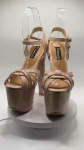 Elegant Pageant platform Heels Metallic Gold cocoa Brown nude color 8-inches heels 36-40 available size