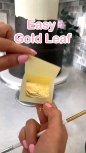 10 Lbr Edible Gold Leaf Foil Sheet 24K Kertas Emas Prada Food Grade Phoenix Brand