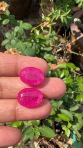 20 cts พลอย ทับทิม พม่าเทียม รูปไข่ พลอยเจียรเหลี่ยม OVAL SHAPE 15x20 มม (1 เม็ด) PINK BURMA RUBY COLOR