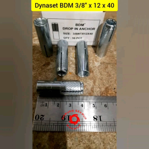 (5 pcs) Dynaset 3/8\" / Dinaset / Drop In Anchor 3/8\"x12x40