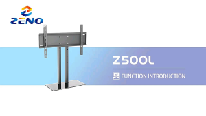 Zeno Z500L Dual Column Table Top TV Stand Tempered Glass Fits 42-80 Inch TVs Holds Up to 110lbs Max VESA 670x400mm