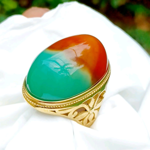 CINCIN BATU EDONG PANCAWARNA UKURAN JUMBO RING TITANIUM