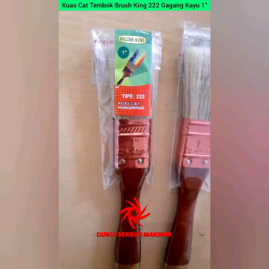 Kuas Cat Tembok Gagang Kayu Brush King 1\\\" Inch / Kuas Cat Gagang Kayu 2.5CM