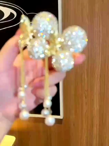 Jepit Rambut Korea Jedai Ceri Rumbai Fashion Model Baru Wanita Elegant High Quality Import