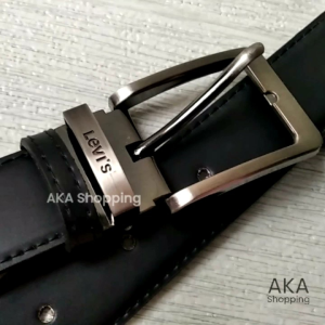 Ikat Pinggang Sabuk Gesper Premium Pria Klasik Hitam | LOGO