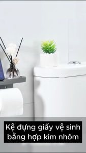 Kệ Để Cuộn Giấy Vệ Sinh Gắn Tường Giá Đỡ Không Cần Đục Lỗ Kèm Ngăn Đựng Cuộn Giấy Vệ Sinh Điện Thoại Di Động