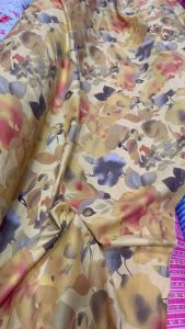 VẢI THÔ/KATE HOA VÀNG COTTON MỀM ĐẸP