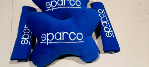 Bantal Mobil Spc 2 in 1 Bantalan Leher Jok Universal Merah Hitam Biru