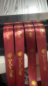 (RUSH)50 yards Customized cut edge satin ribbon