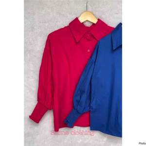 SHANE CLOTHING KEMEJA WANITA LISA FUSCHIA FANTA LENGAN 7/8 BAHAN KATUN IMPORT 2770/353